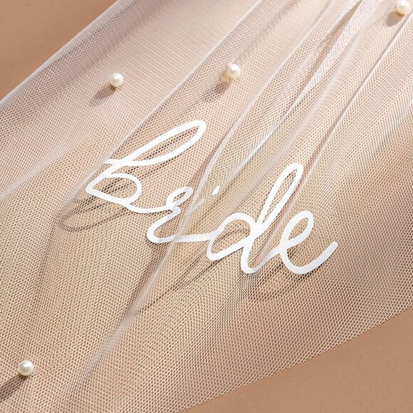 🆕 Women White Clip Bachelorette Party Decorations Pearl Bow Accessories - Picture 9 of 9